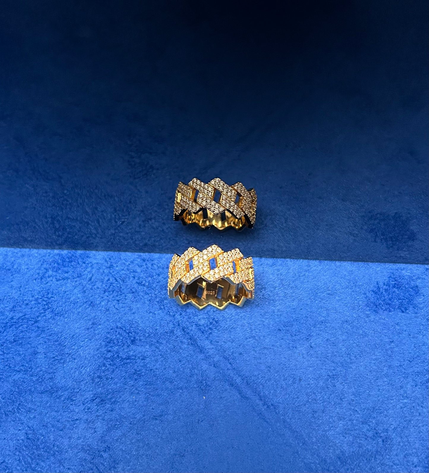 2 Row Cuban Link Ring