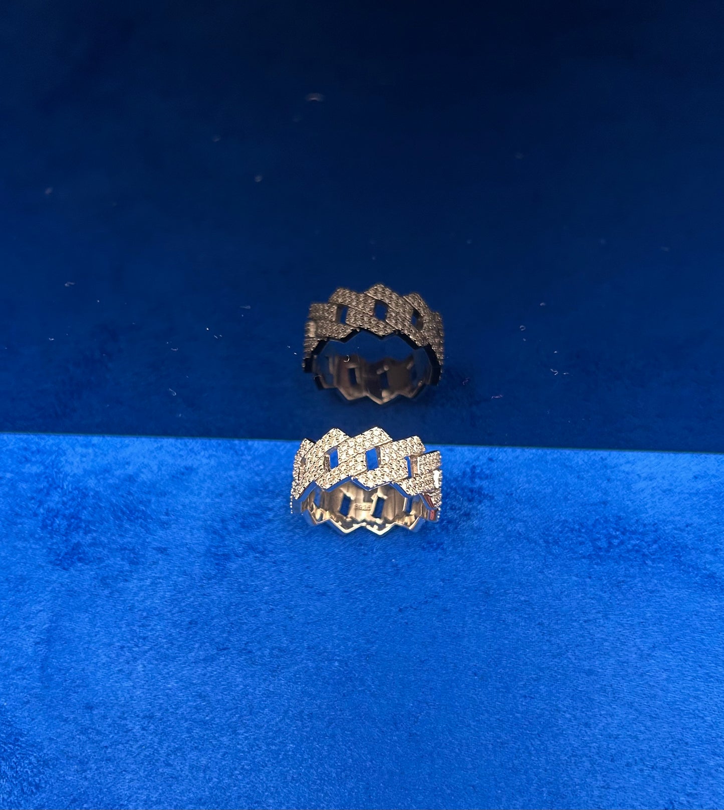 2 Row Cuban Link Ring